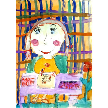 Julie Moiseeva 43x30cm Orijinal Karikatür BOD05072
