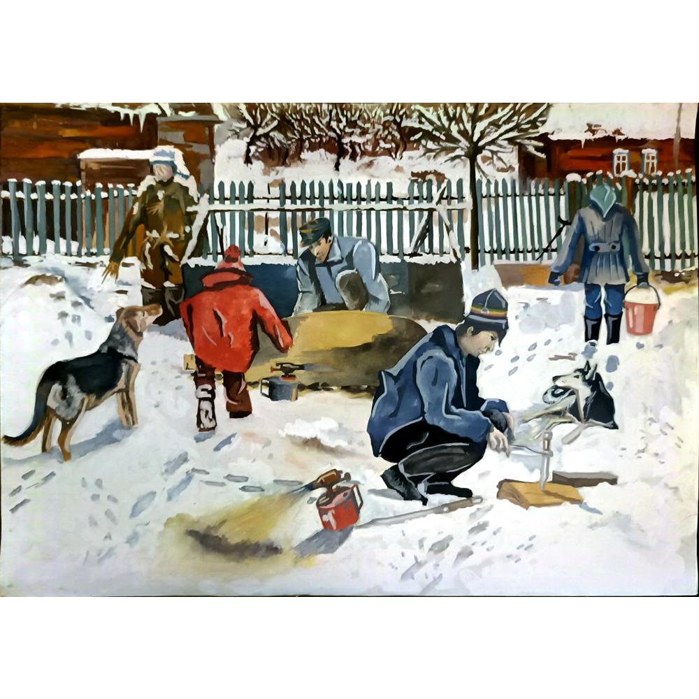 Evgeny Budzko 43x30cm Orijinal Karikatür BOD05080