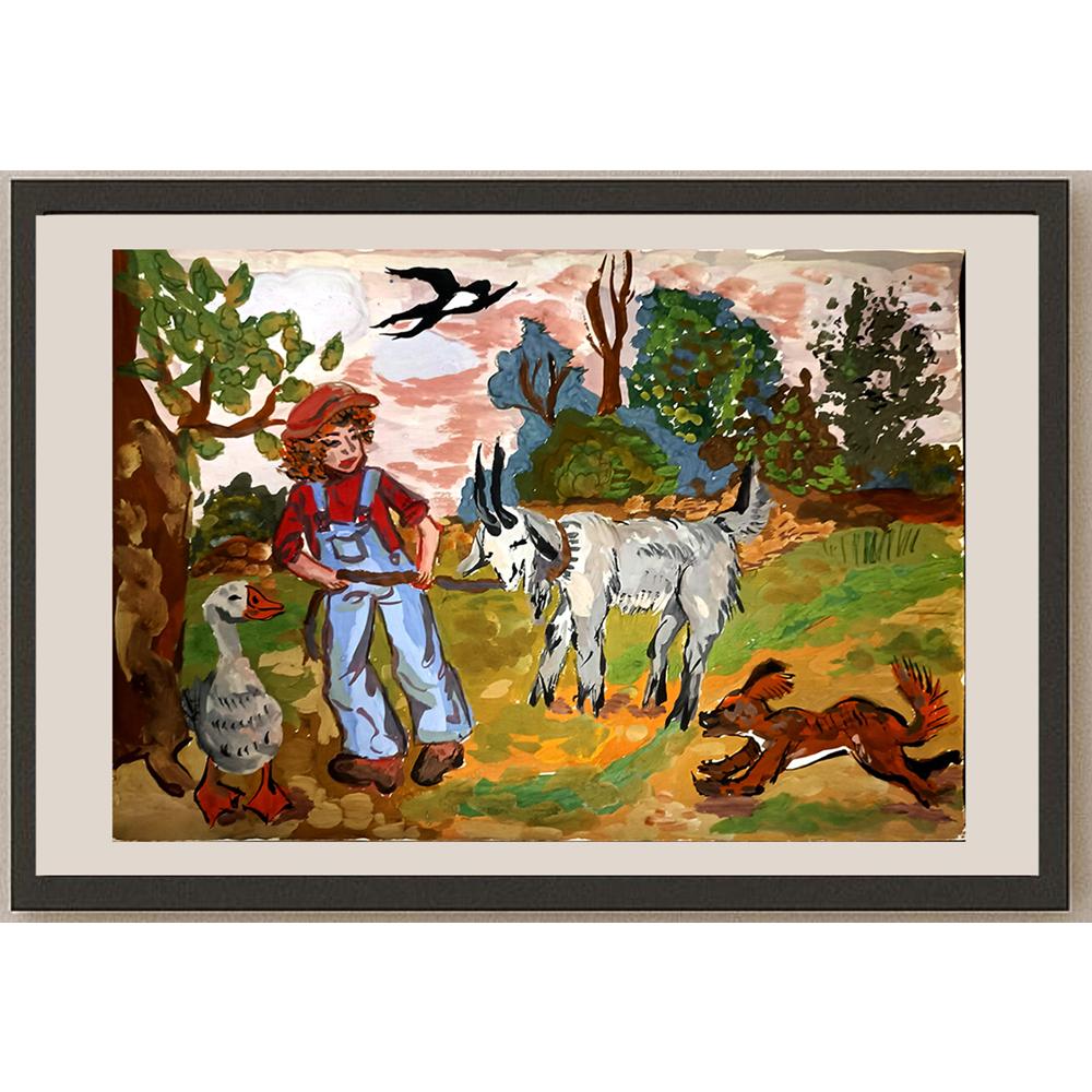 Vika Volchek 43x30cm Orijinal Karikatür BOD05084