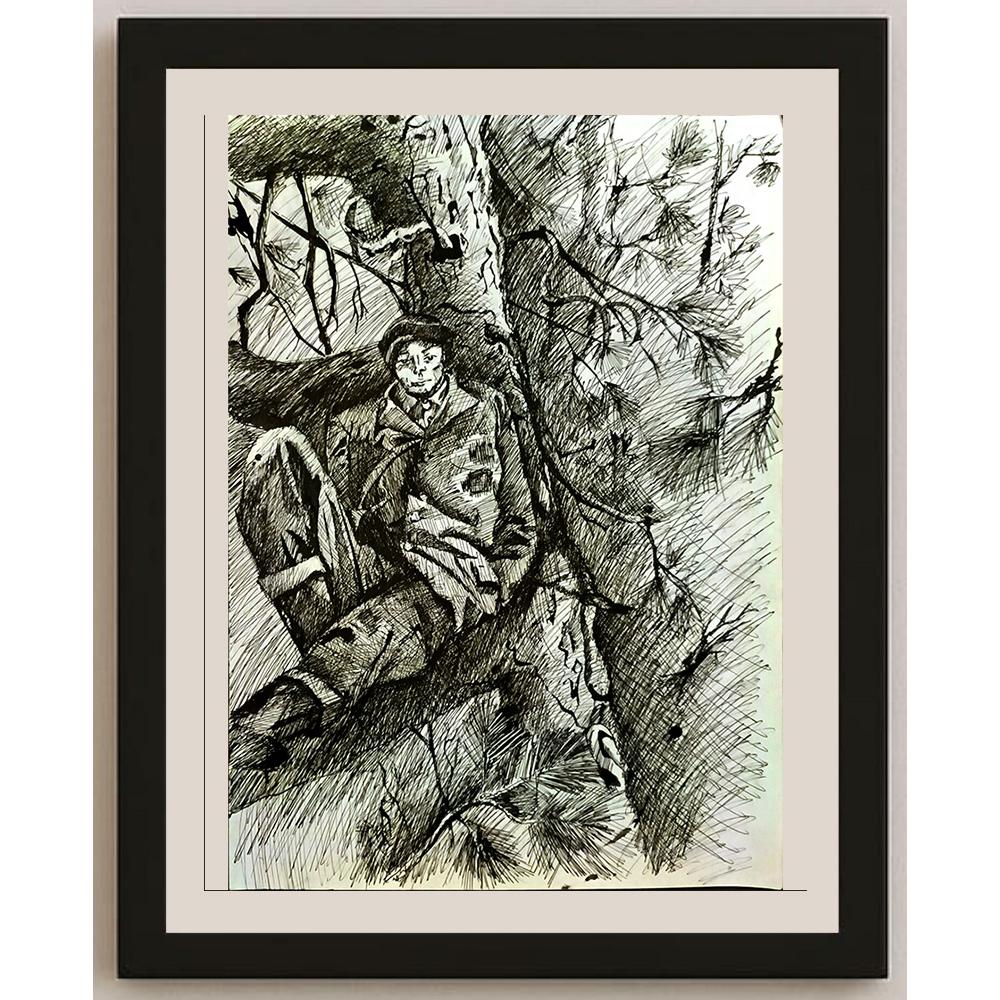 Evgeny Budzko 43x30cm Orijinal Karikatür BOD05086