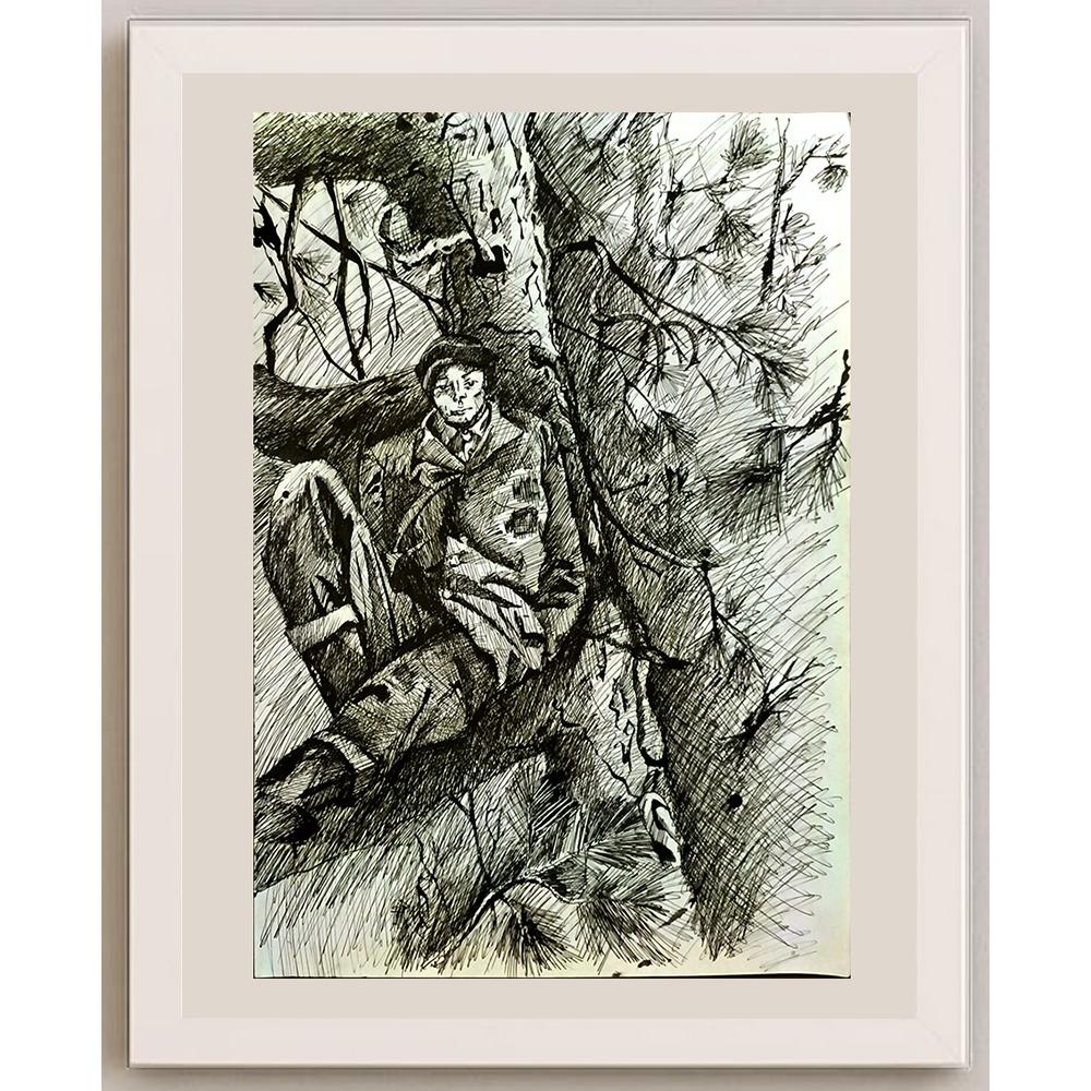 Evgeny Budzko 43x30cm Orijinal Karikatür BOD05086