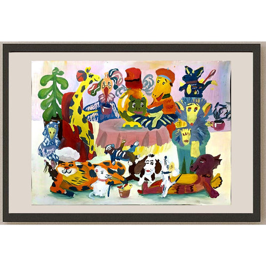 Jane Saprykina 43x30cm Orijinal Karikatür BOD05095