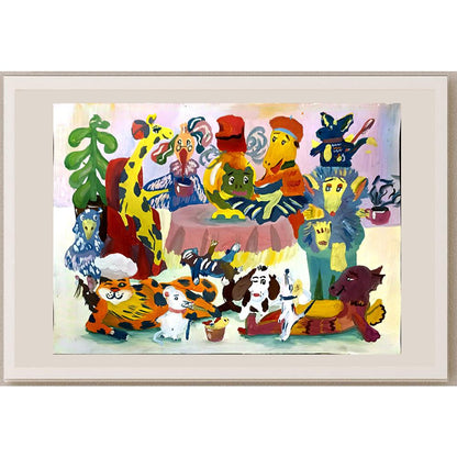 Jane Saprykina 43x30cm Orijinal Karikatür BOD05095