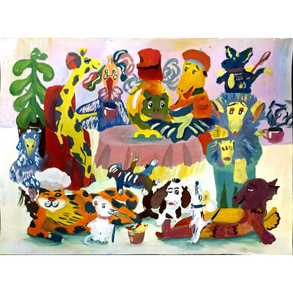 Jane Saprykina 43x30cm Orijinal Karikatür BOD05095