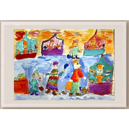 Julie Moiseeva 43x30cm Orijinal Karikatür BOD05114