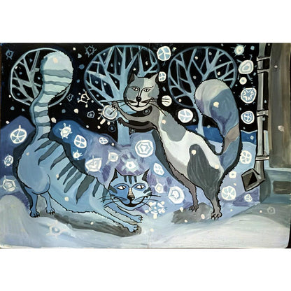 Yullia Yanchillenko 43x30cm Orijinal Karikatür BOD05130
