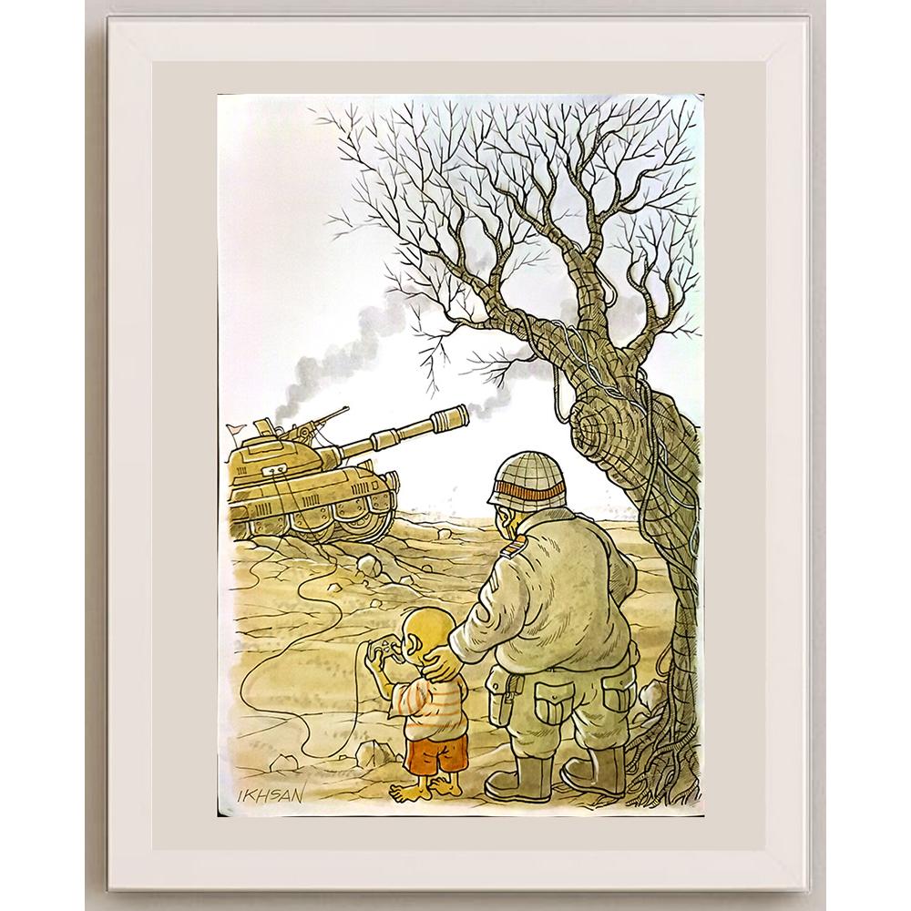 Ikhsan Dwjong 29x21cm Orijinal Karikatür BOD05132