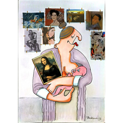 Bacoulis Serafim 29x21cm Orijinal Karikatür BOD05136