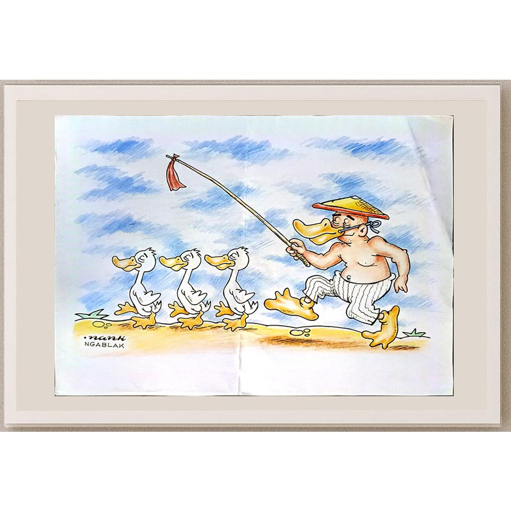 Yustinus Anang Jatmiko 29x21cm Orijinal Karikatür BOD05138