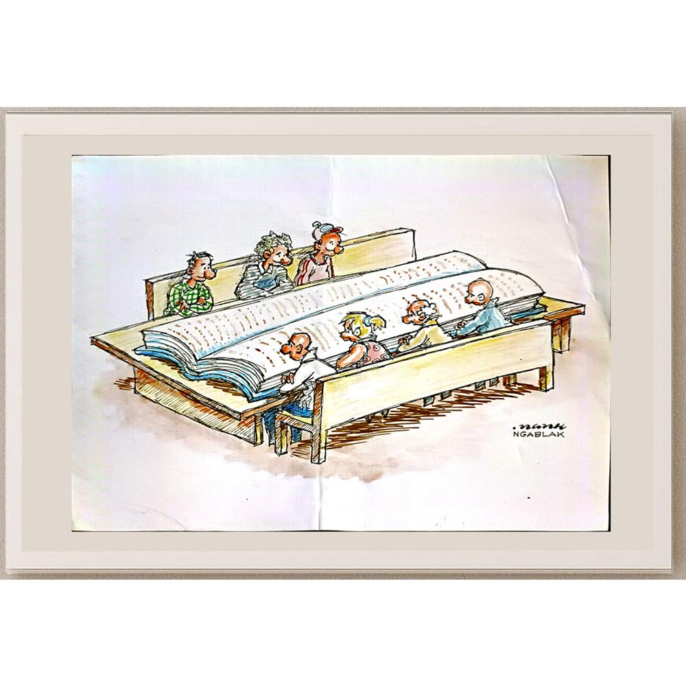 Yustinus Anang Jatmiko 29x21cm Orijinal Karikatür BOD05139