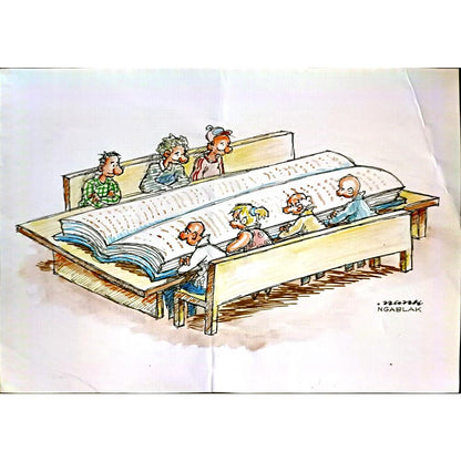 Yustinus Anang Jatmiko 29x21cm Orijinal Karikatür BOD05139