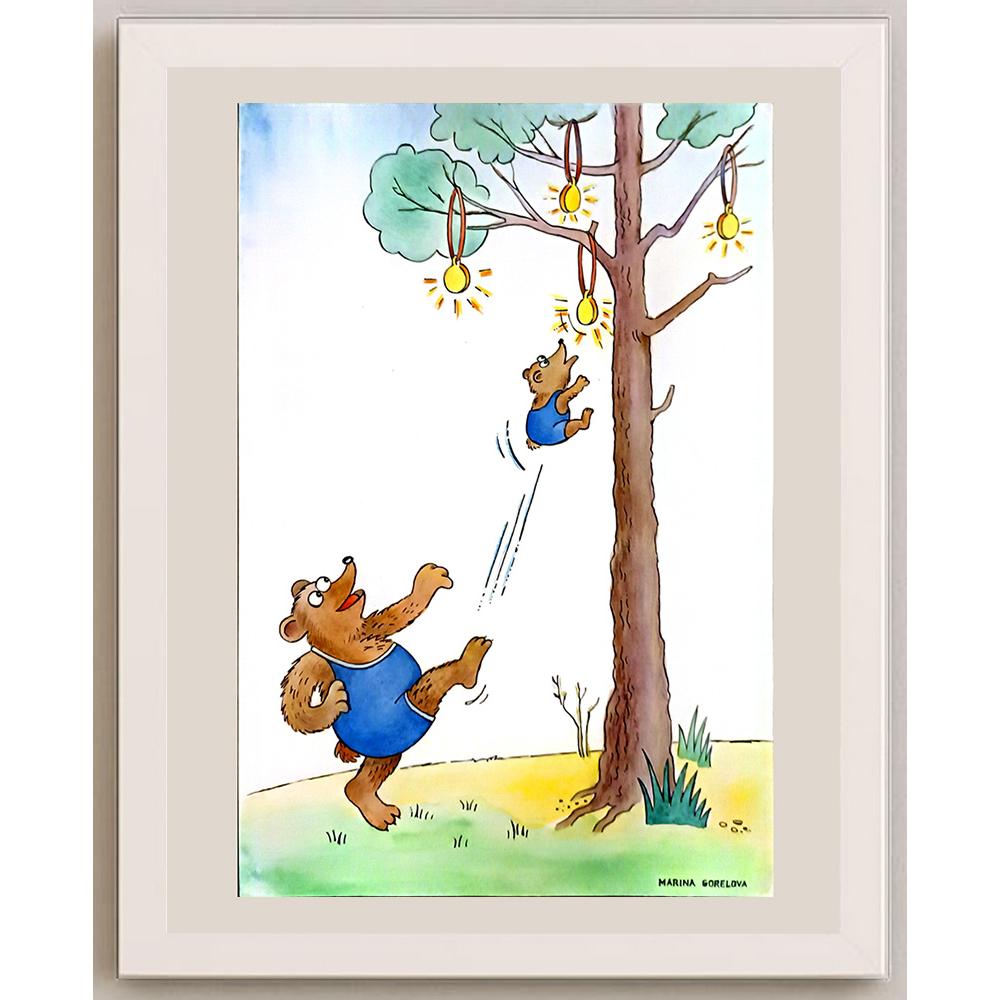 Marina Gorelova 29x21cm Orijinal Karikatür BOD05140