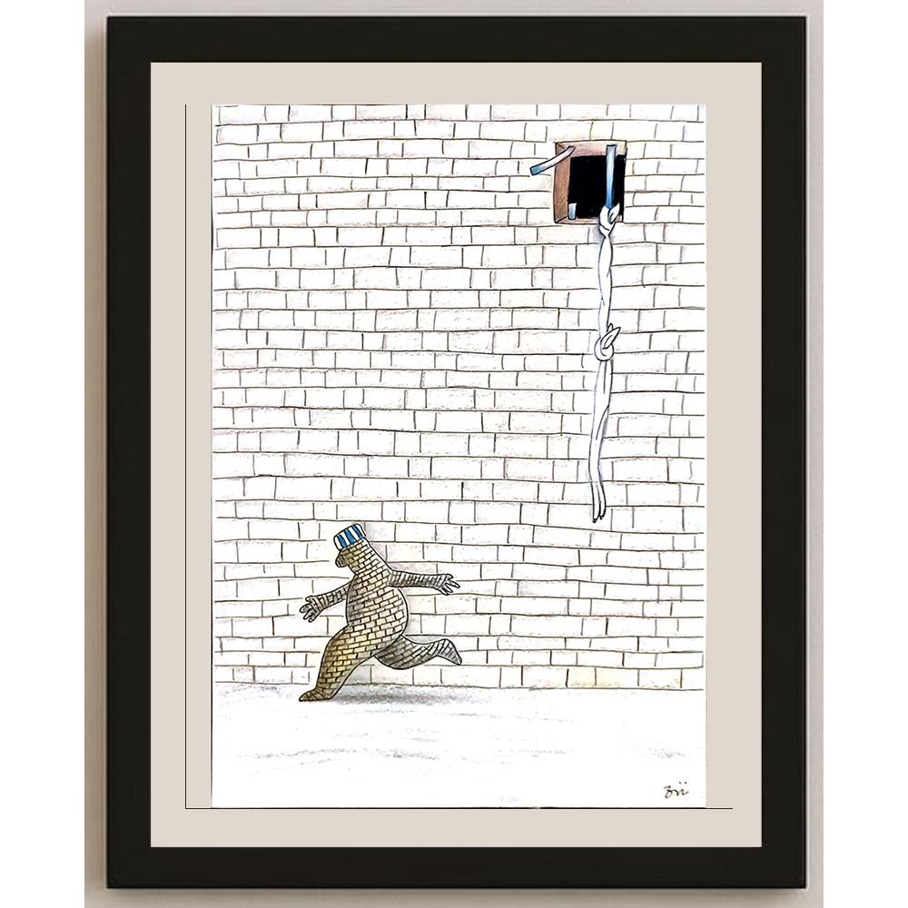 Masoud Ziaei Zardkhashosei 29x21cm Orijinal Karikatür BOD05157