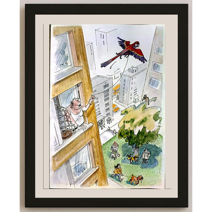 Valeriy Chmyriov 29x21cm Orijinal Karikatür BOD05160
