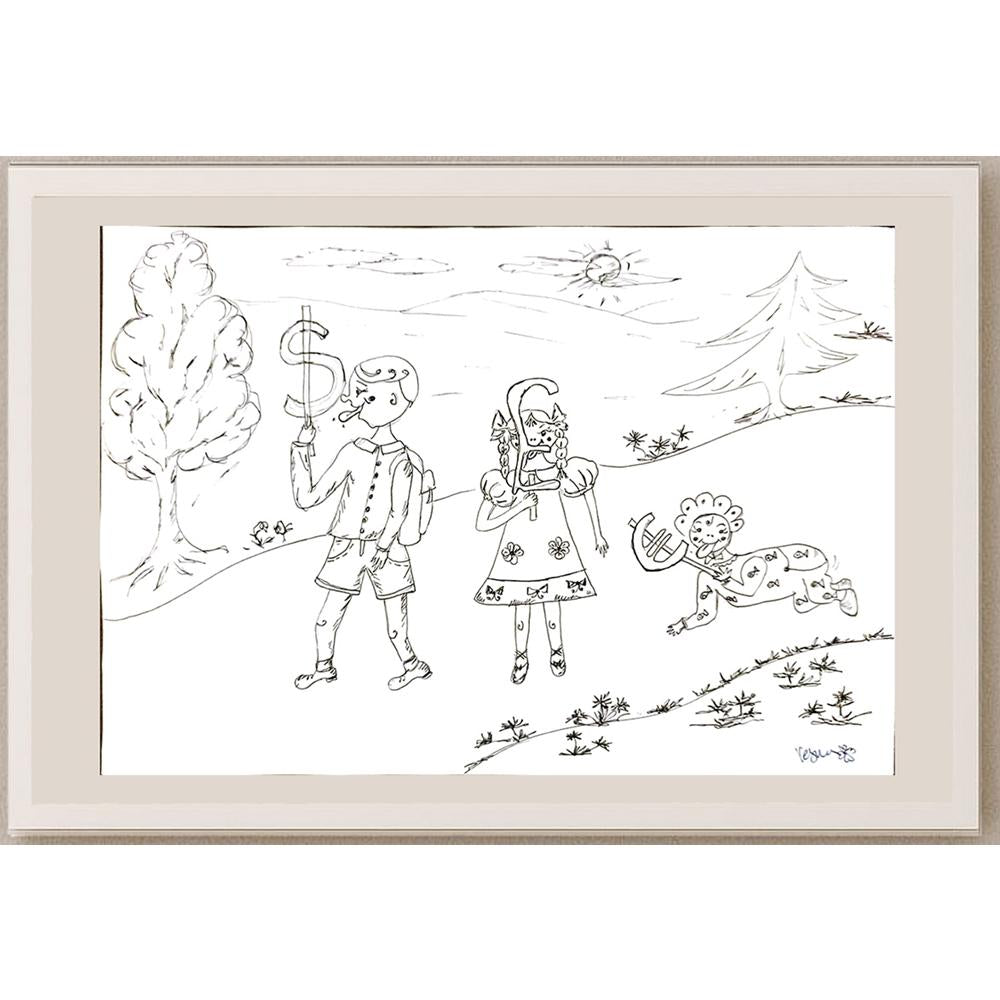 Vesna Georgievska Todevska 29x21cm Orijinal Karikatür BOD05163