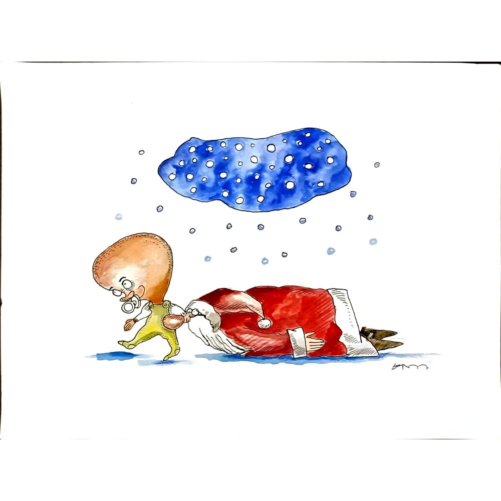 Malgorzata Gnys Wysocka 29x21cm Orijinal Karikatür BOD05164