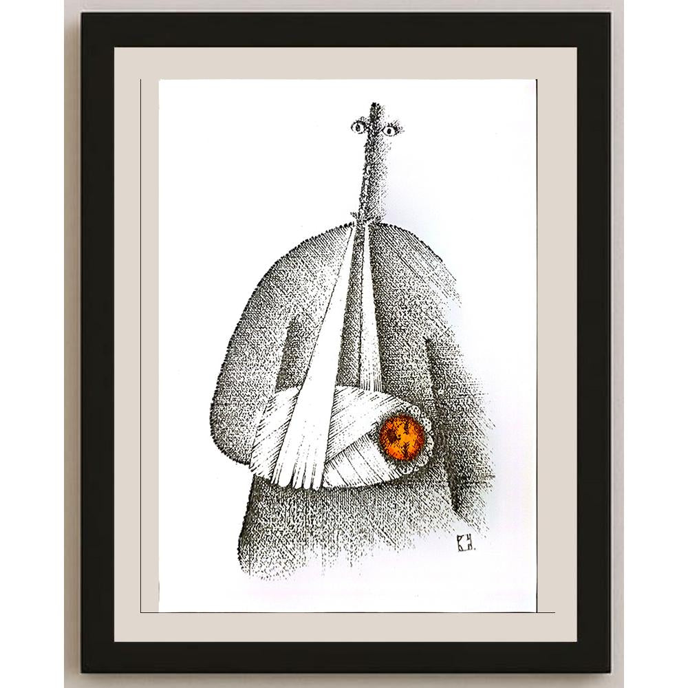 Vaso Krcmar 29x21cm Orijinal Karikatür BOD05166
