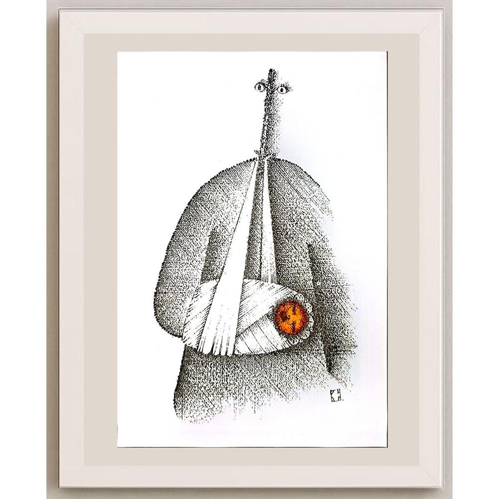 Vaso Krcmar 29x21cm Orijinal Karikatür BOD05166