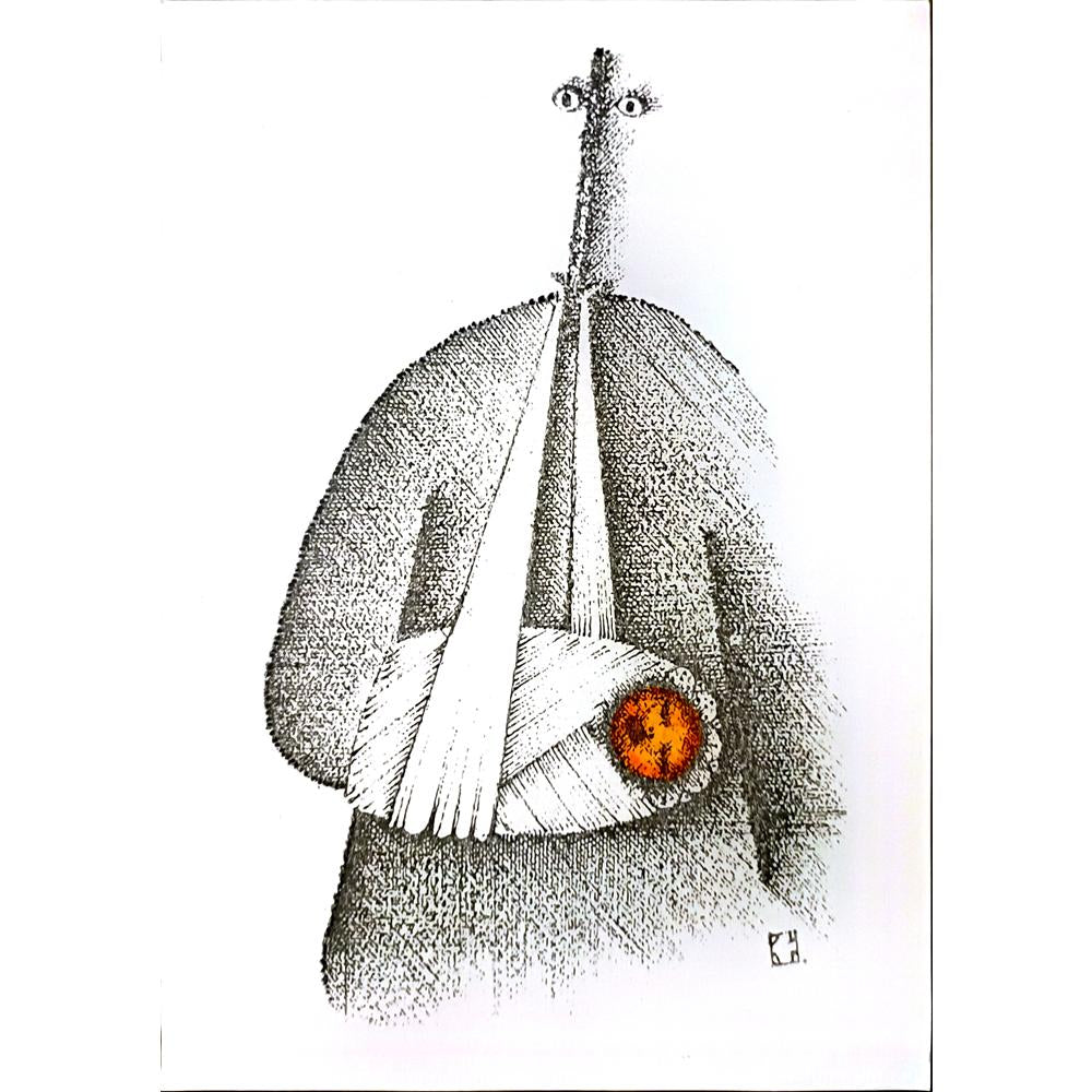 Vaso Krcmar 29x21cm Orijinal Karikatür BOD05166