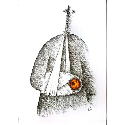 Vaso Krcmar 29x21cm Orijinal Karikatür BOD05166