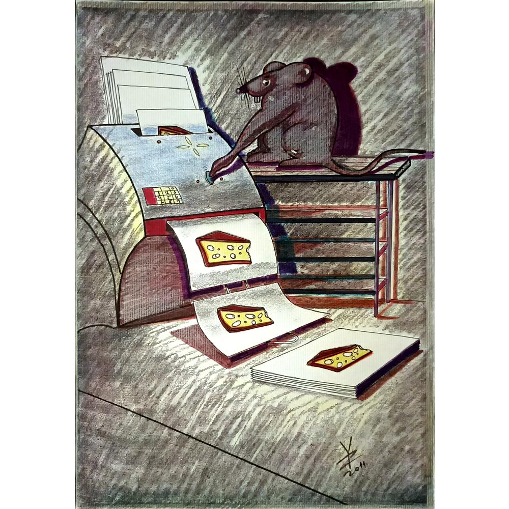 Zoran Josic 29x21cm Orijinal Karikatür BOD05170