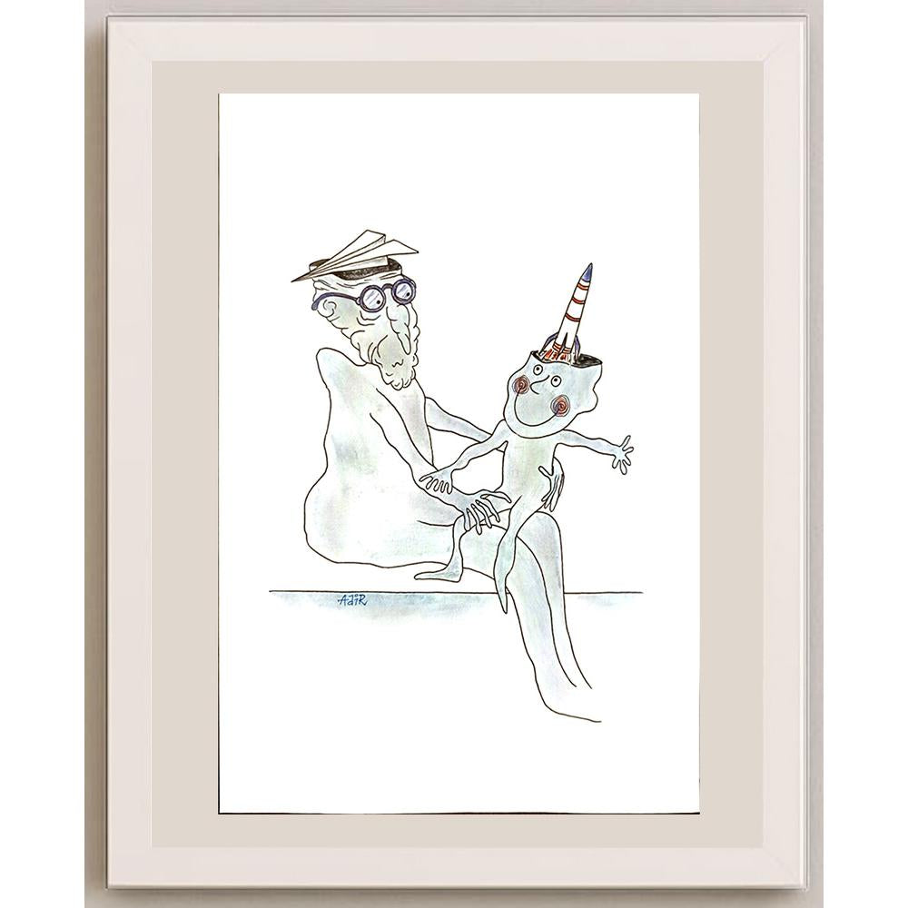 Rus Adrian 29x21cm Orijinal Karikatür BOD05172