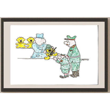 Marian Luğu 29x21cm Orijinal Karikatür BOD05174