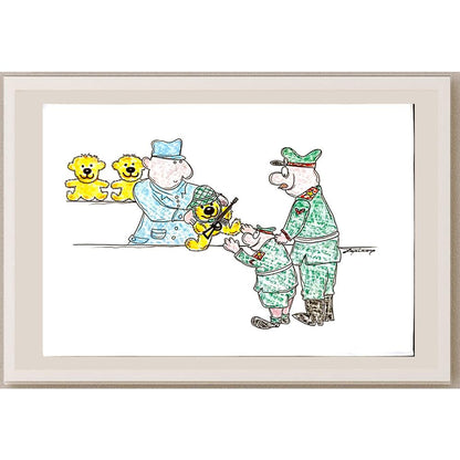 Marian Luğu 29x21cm Orijinal Karikatür BOD05174