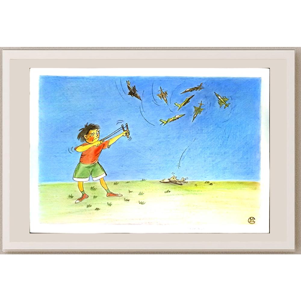 Mirsaid Gaziyev 29x21cm Orijinal Karikatür BOD05182