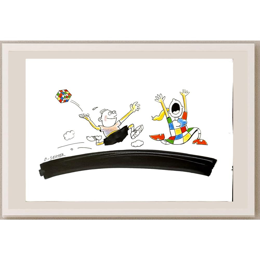 Luc Desheemaeker 33x21cm Orijinal Karikatür BOD05185