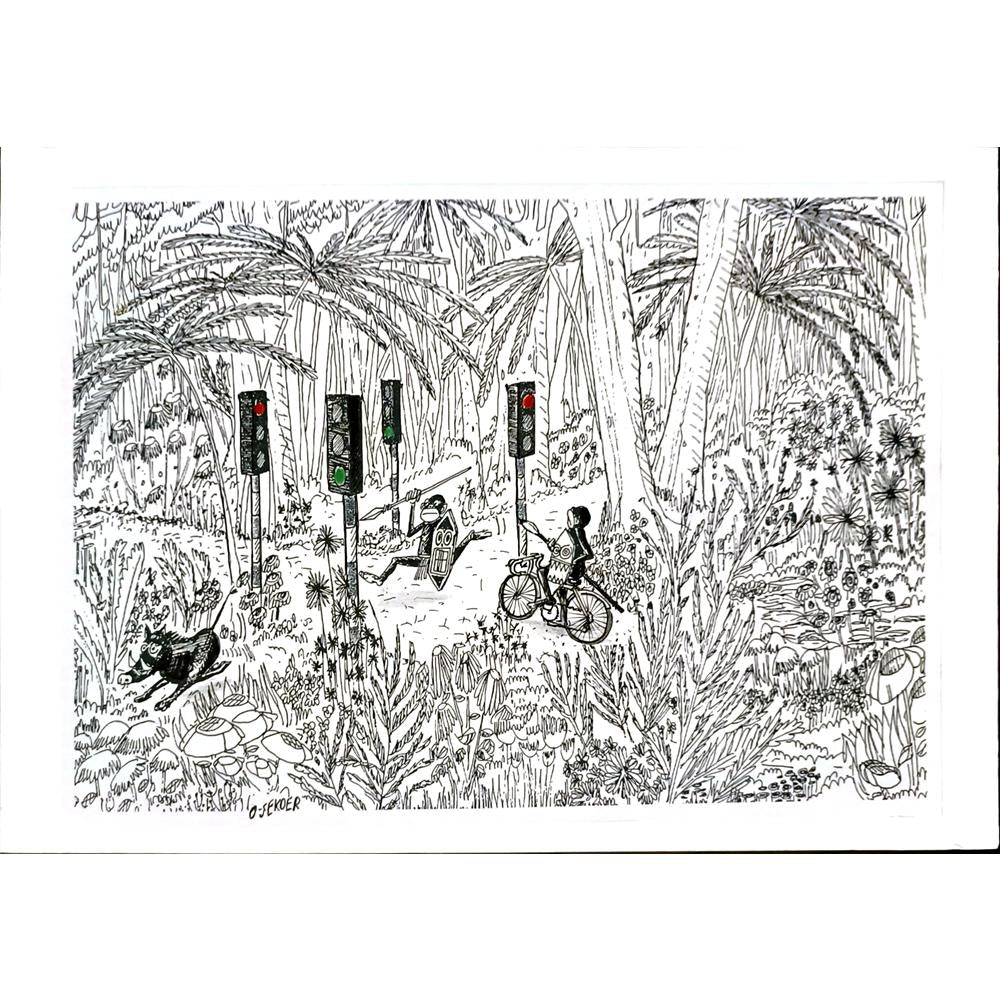 Luc Desheemaeker 33x21cm Orijinal Karikatür BOD05186