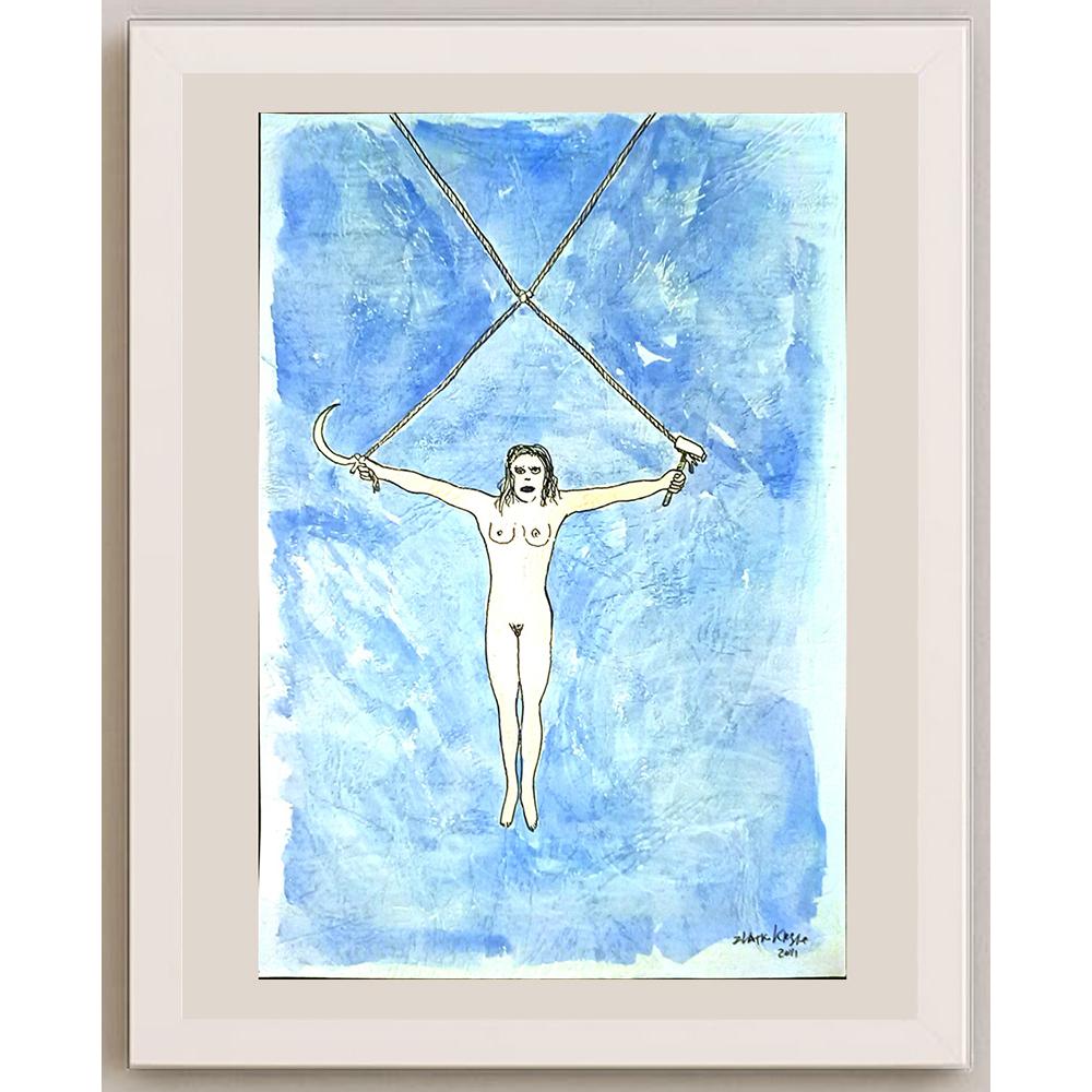 Zlatko Krstevski 29x21cm Orijinal Karikatür BOD05188