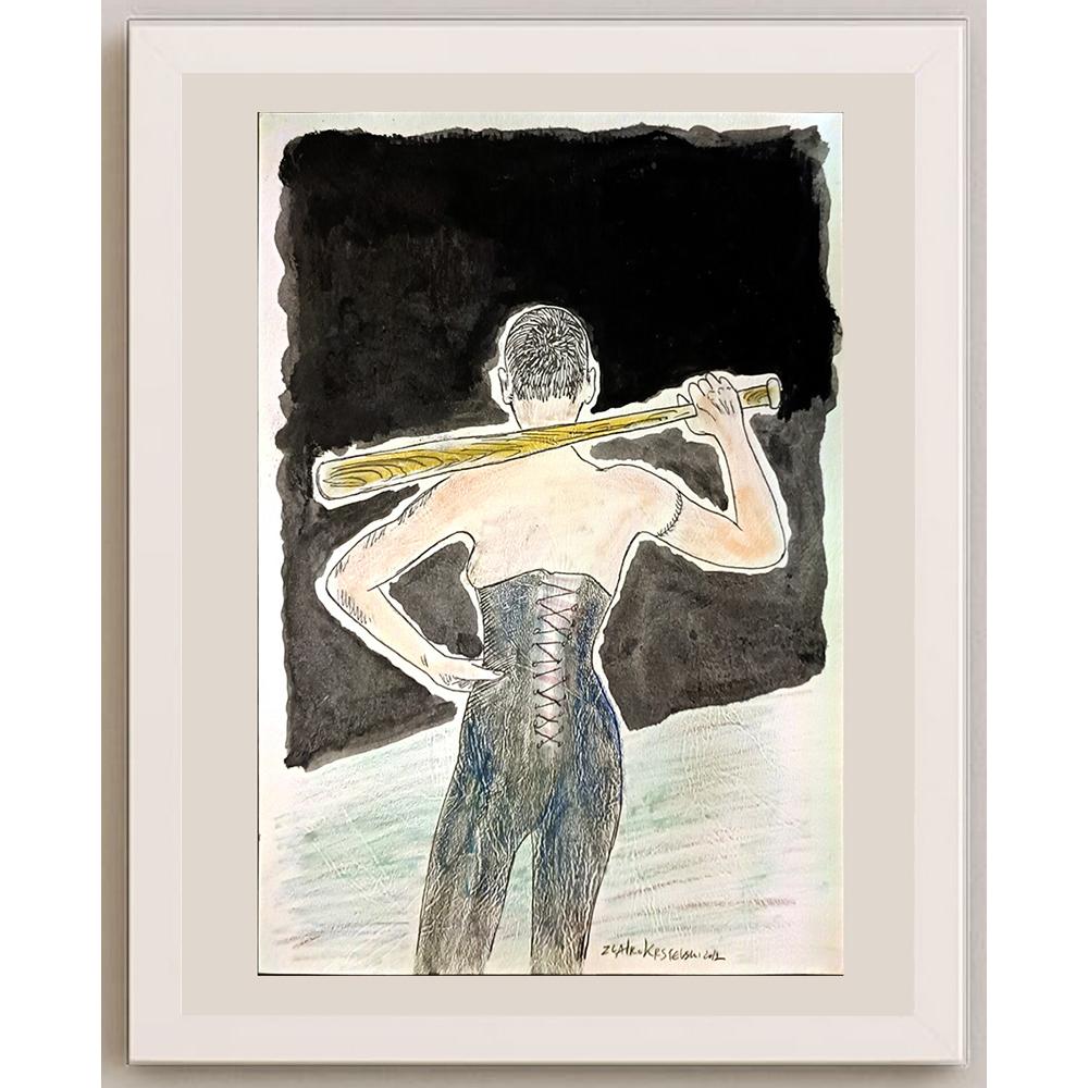 Zlatko Krstevski 29x21cm Orijinal Karikatür BOD05189