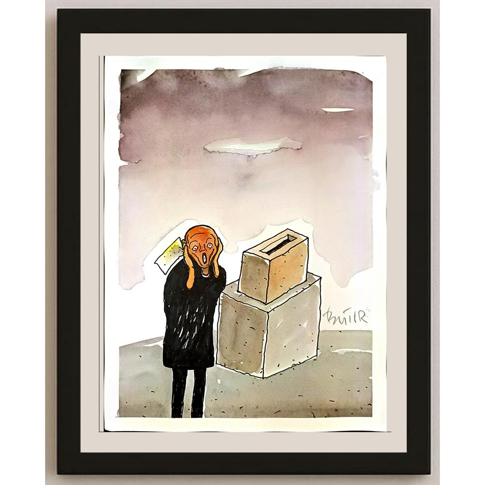 Slobodan Butir 29x21cm Orijinal Karikatür BOD05193