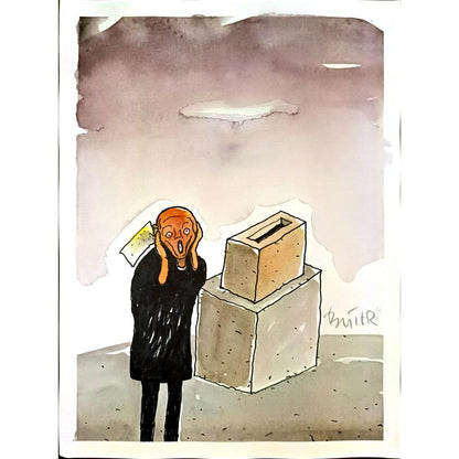 Slobodan Butir 29x21cm Orijinal Karikatür BOD05193