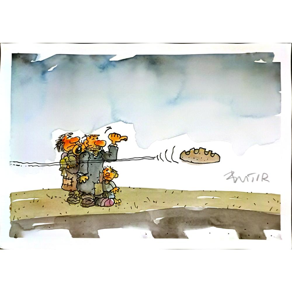 Slobodan Butir 29x21cm Orijinal Karikatür BOD05194
