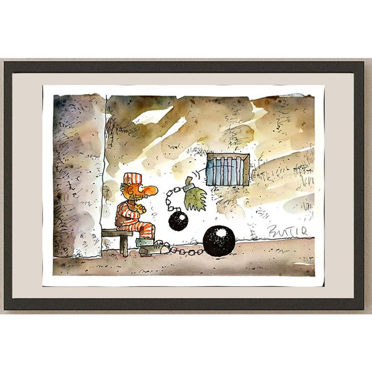 Slobodan Butir 29x21cm Orijinal Karikatür BOD05197
