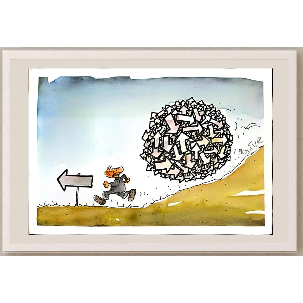 Slobodan Butir 29x21cm Orijinal Karikatür BOD05198