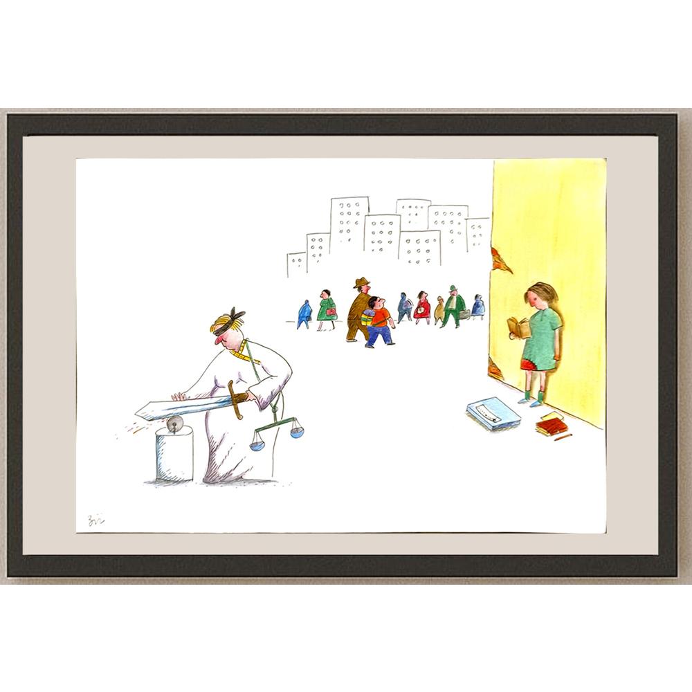 Masoud Ziaei Zardkhashosei 29x21cm Orijinal Karikatür BOD05199