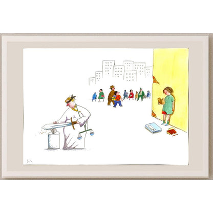 Masoud Ziaei Zardkhashosei 29x21cm Orijinal Karikatür BOD05199