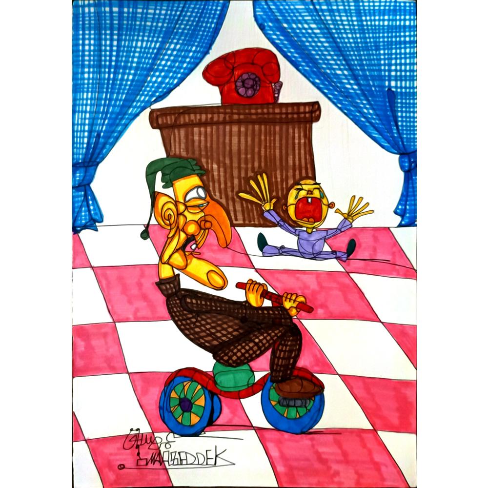 Omay Seddek Mostafa 29x21cm Orijinal Karikatür BOD05203
