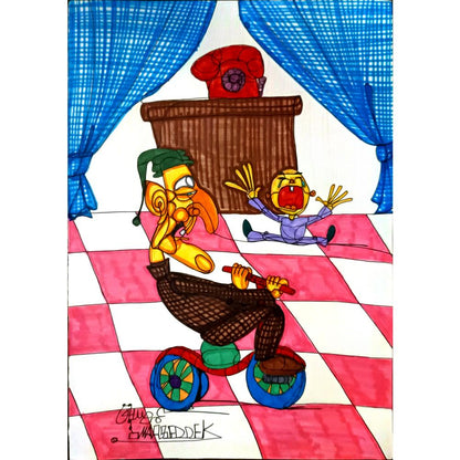 Omay Seddek Mostafa 29x21cm Orijinal Karikatür BOD05203