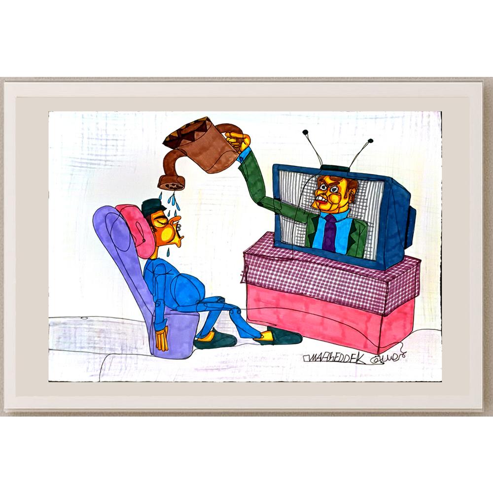 Omay Seddek Mostafa 29x21cm Orijinal Karikatür BOD05205