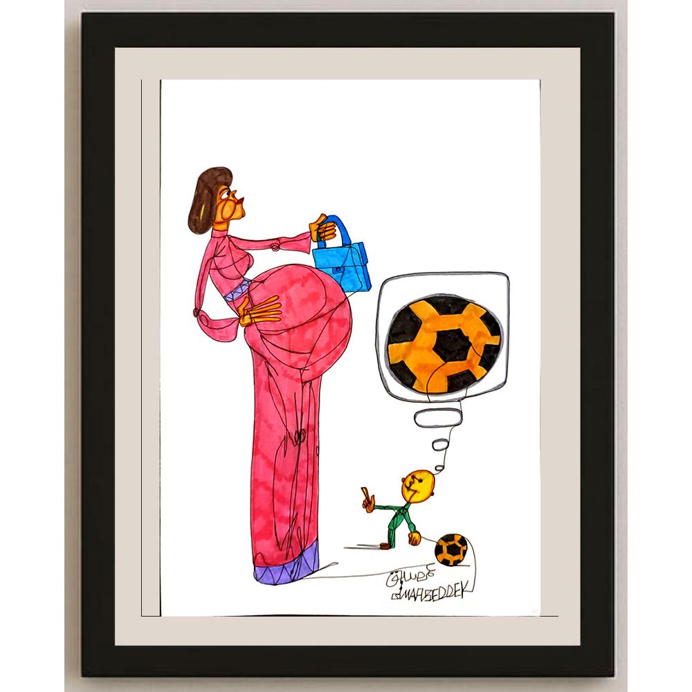 Omay Seddek Mostafa 29x21cm Orijinal Karikatür BOD05206