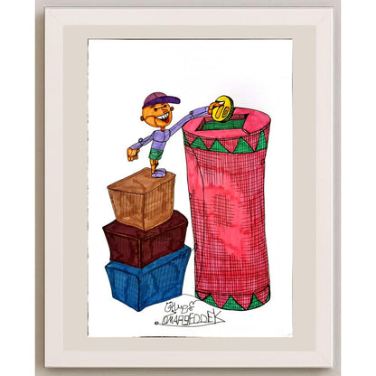 Omay Seddek Mostafa 29x21cm Orijinal Karikatür BOD05207