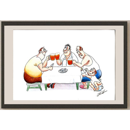 Farruk Teshaev 29x21cm Orijinal Karikatür BOD05211