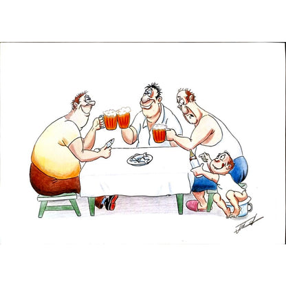 Farruk Teshaev 29x21cm Orijinal Karikatür BOD05211