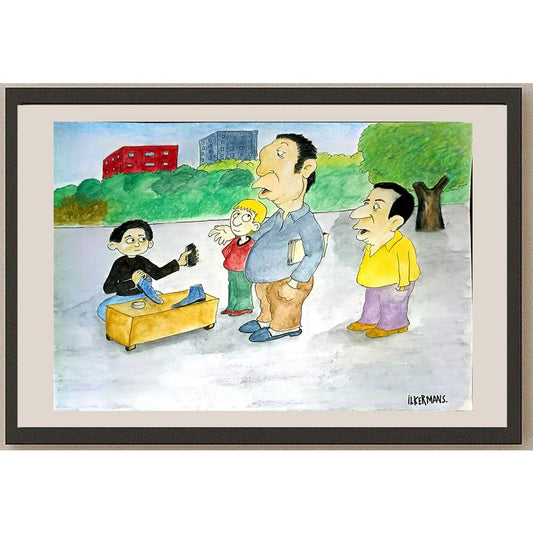 İler Mansuroğlu 29x21cm Orijinal Karikatür BOD05223