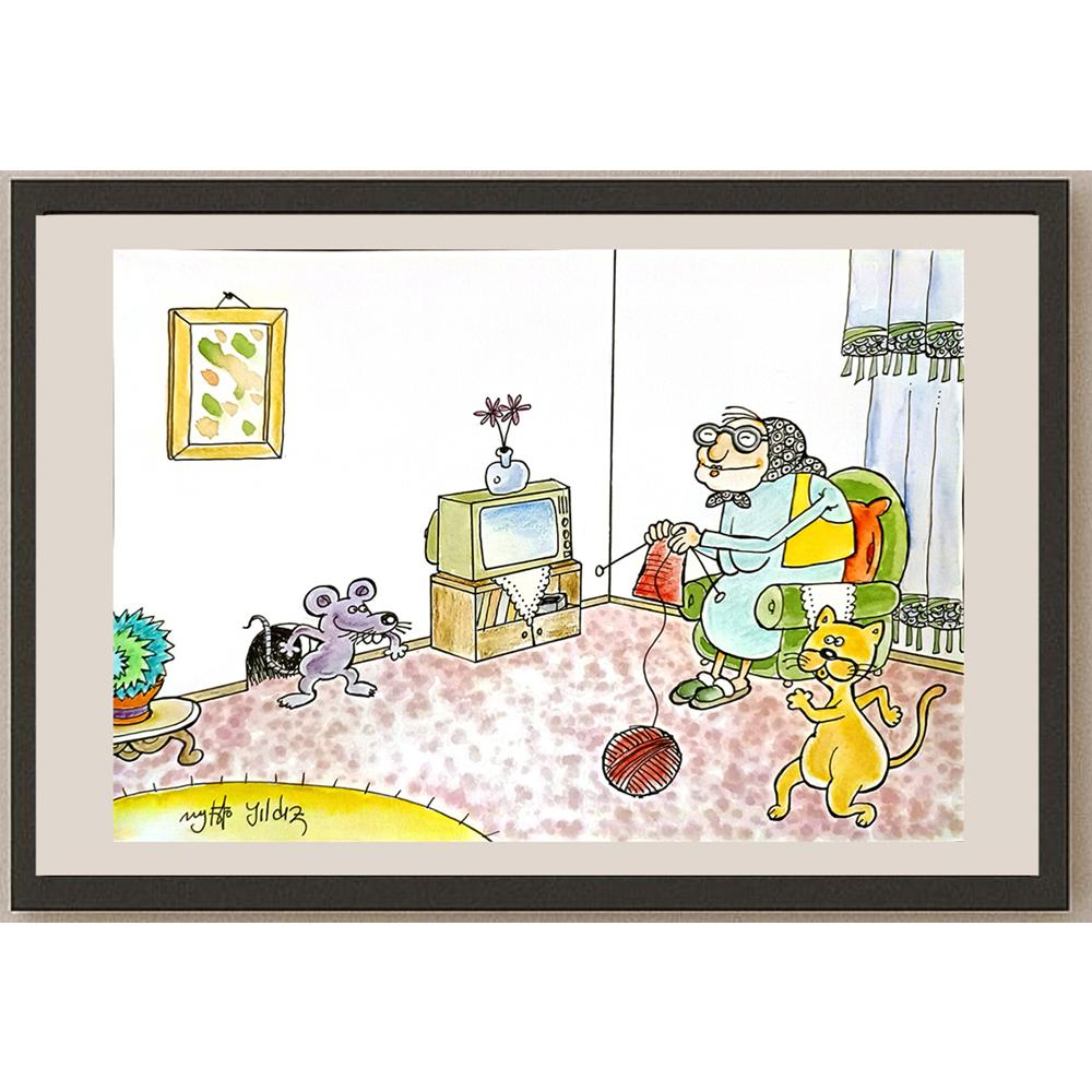 Mustafa Yıldız 29x21cm Orijinal Karikatür BOD05224