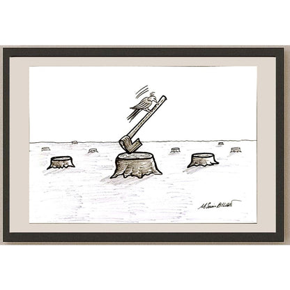 Mehmet Saim Bilge 29x21cm Orijinal Karikatür BOD05227
